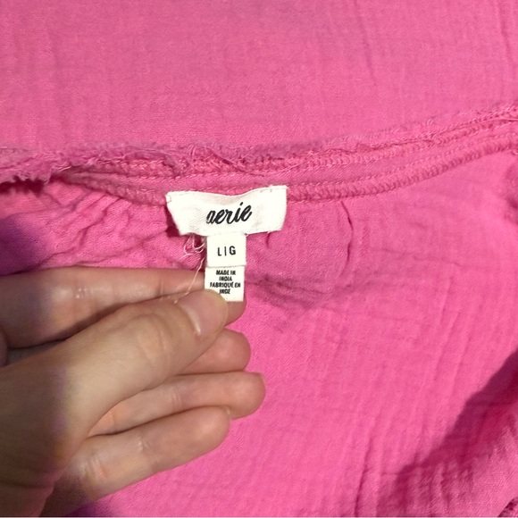 Aerie Pink Gauzy Pool To Party Crop Top and Pants Set - Picture 16 of 16